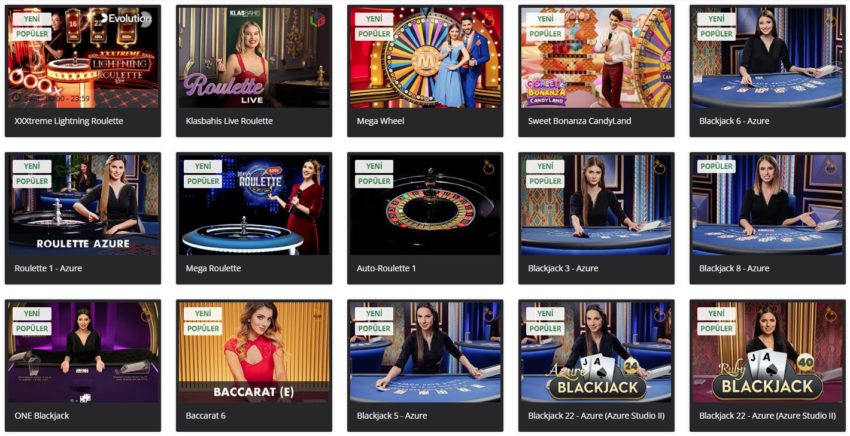 klasbahis canlı casino oyunları