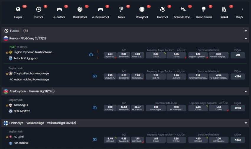 perabet canlı spor bahisleri