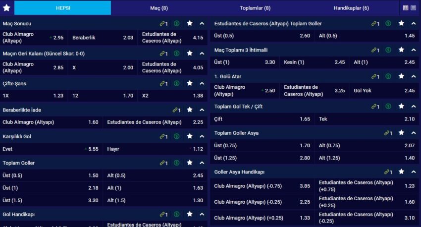 betmarino spor bahis seçenekleri