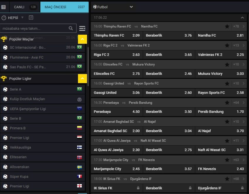 betnis spor bahis oranları