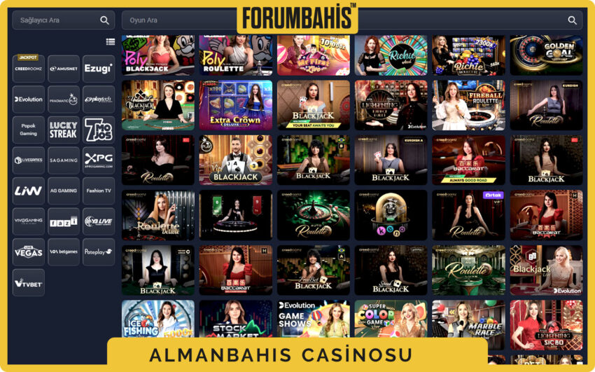 Almanbahis canlı casino masaları, Türkçe krupiye rozetleriyle