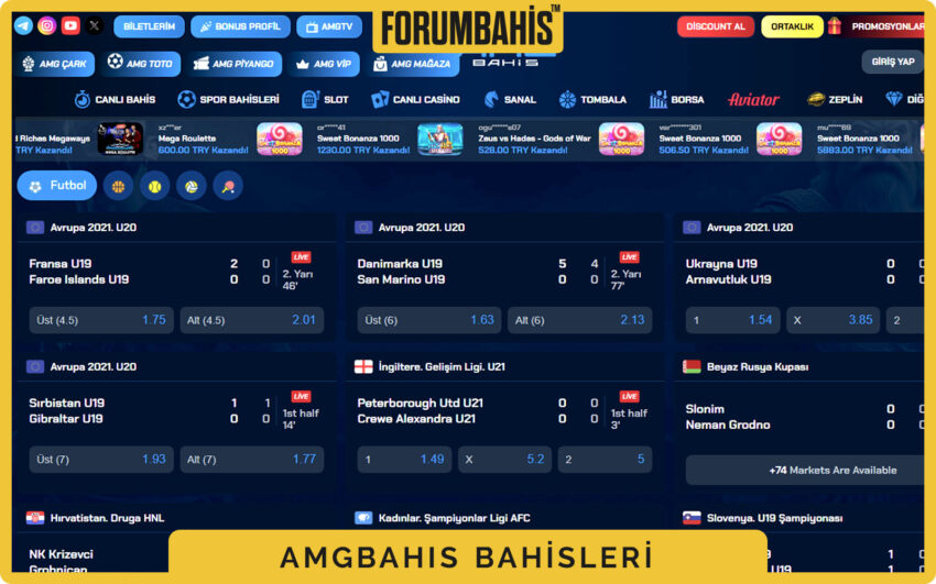 Amgbahis maç öncesi ve canlı oranlar, üstte spor bahis filtreleri