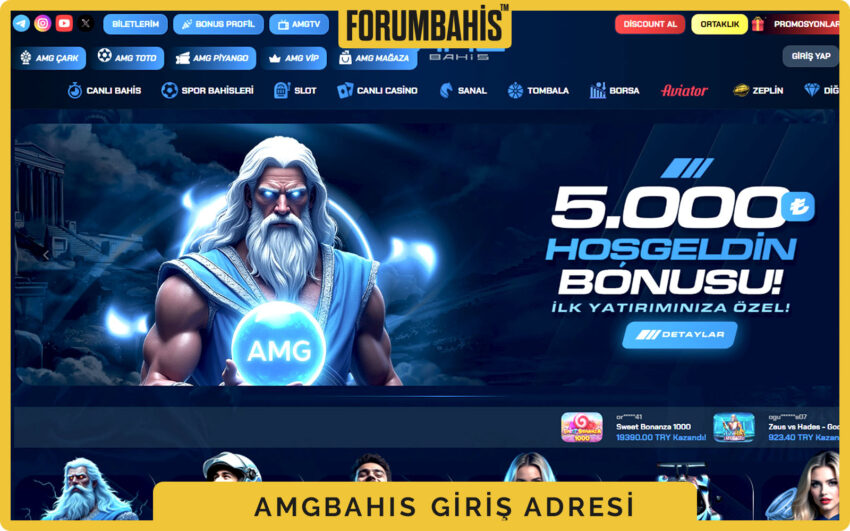 Amgbahis mobil ana sayfa ekranı, üstte giriş ve kayıt butonları