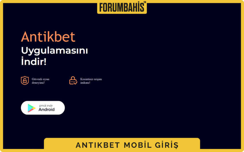 Antikbet mobil uyumlu giriş ekranı, hamburger menü ve sabit alt bar
