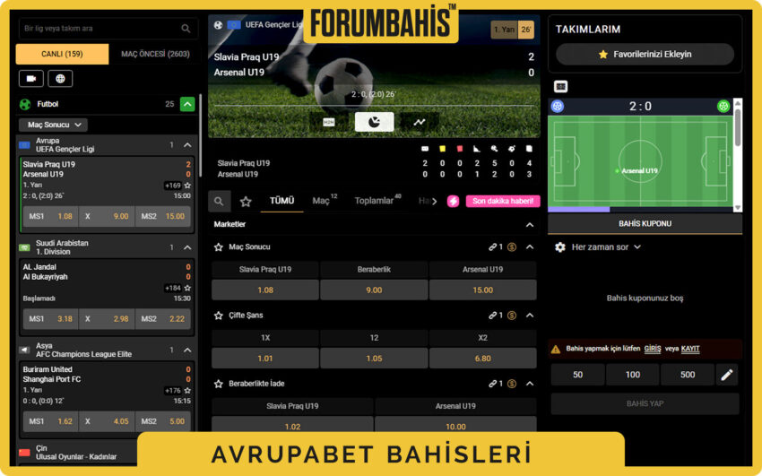 Avrupabet canlı casino tablo görünümü, masa limitleri ve koltuk durumu