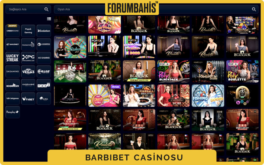 Barbibet casino slot ızgarası, popüler oyunlar ve “yeni” etiketleri