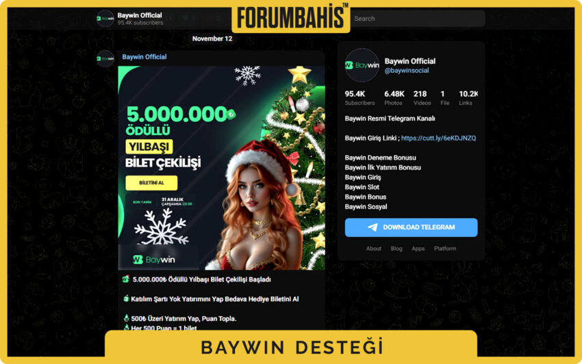 Baywin genel iletişim ekranı, tüm kanalları listeleyen birleşik destek görünümü