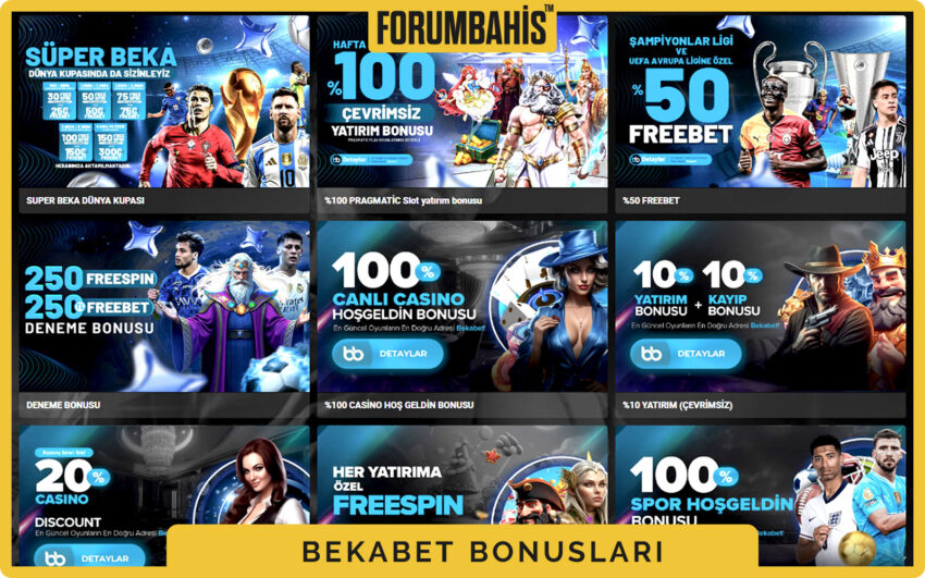 Bekabet bonuslar bölümü, yatırım bonus ve çevrim şartı etiketi