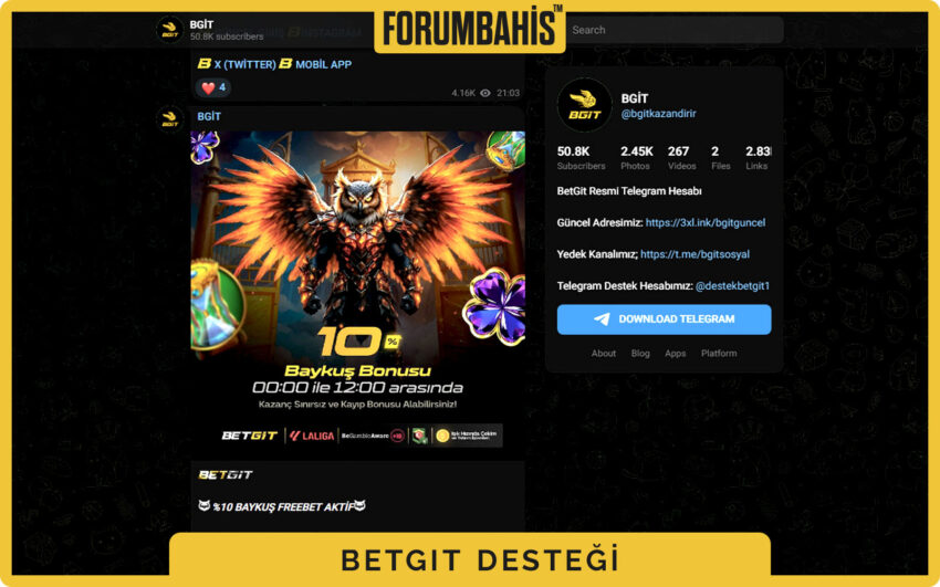 Betgit yardım merkezi ana ekranı, SSS başlıkları ve destek araması