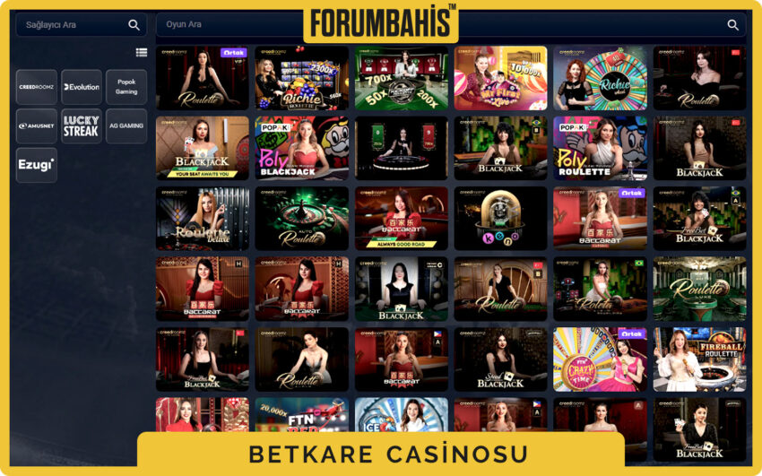 Betkare casino kategori etiketleri, yeni, popüler ve önerilen