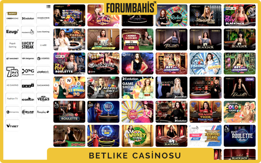 Betlike casino baccarat lobisi, squeeze ve no commission seçenekleri