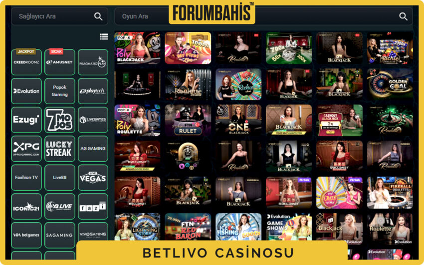 Betlivo casino favoriler bölümü, son oynananlar ve öneriler