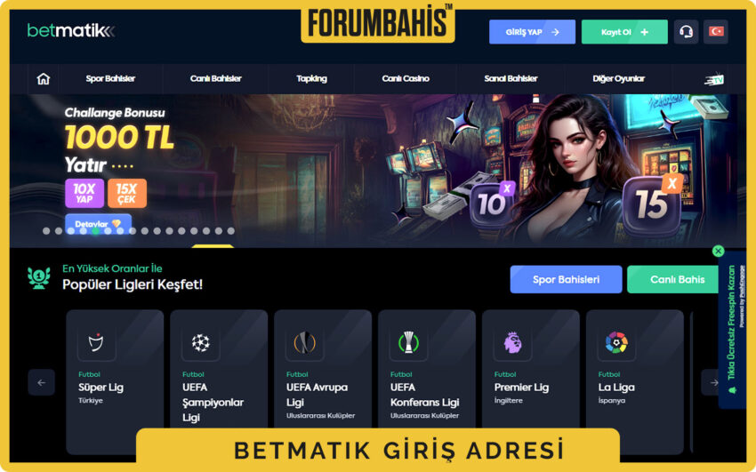 Betmatik kapak banner, slider altında kısa kayıt çağrısı ve giriş kutusu
