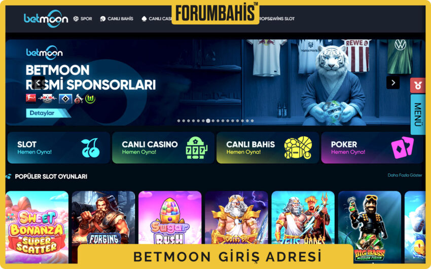 Betmoon üst menü, canlı destek balonu ve tek tıkla giriş çağrısı