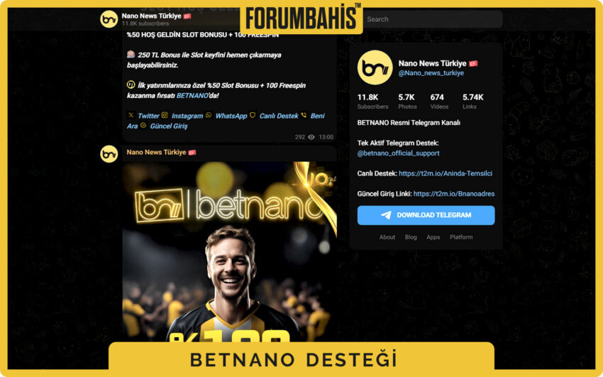 Betnano arıza duyuruları kutusu, planlı bakım bilgisi ve destek önerisi