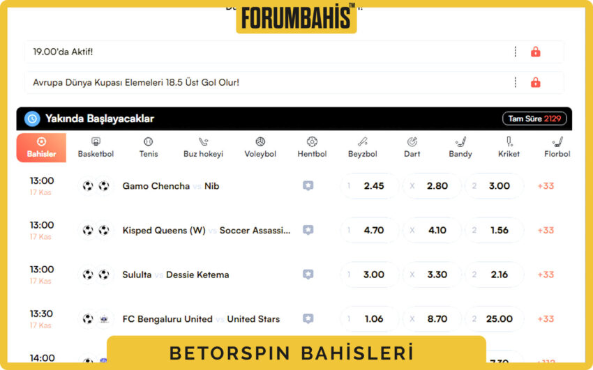 Betorspin giriş sayfası, masaüstü yerleşiminde iki sütun ve sağda login formu