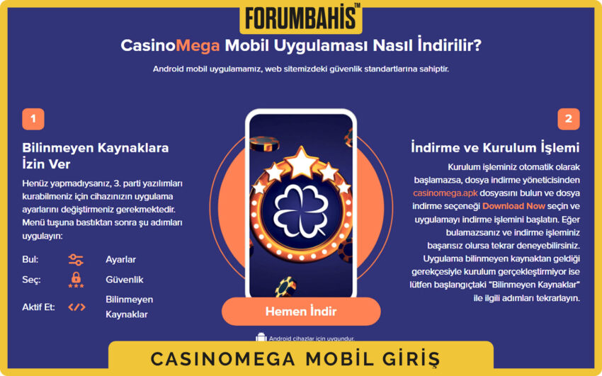 Casinomega mobil güvenlik uyarısı, şifre güncelleme ve 2FA önerisi