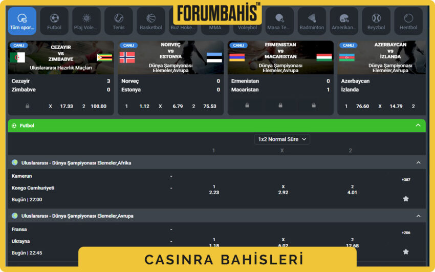 Casinra bonuslar genel görünüm, tüm bonus listesi ve filtre etiketleri