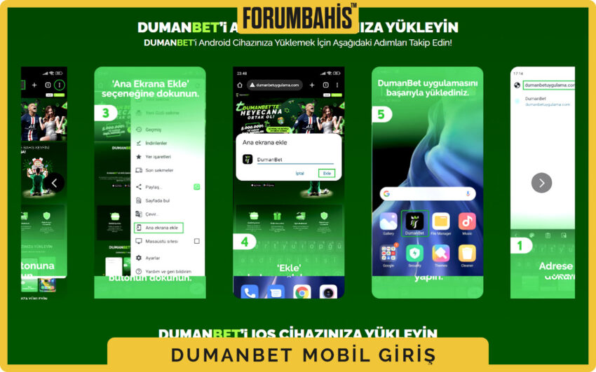 Dumanbet mobil SSS sayfası, hesap ve teknik destek başlıkları