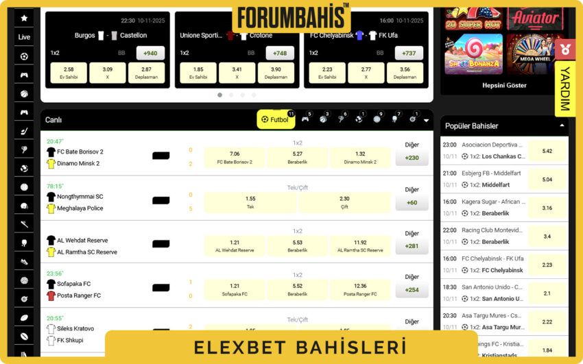 Elexbet mobil SSS sayfası, hesap ve teknik destek başlıkları
