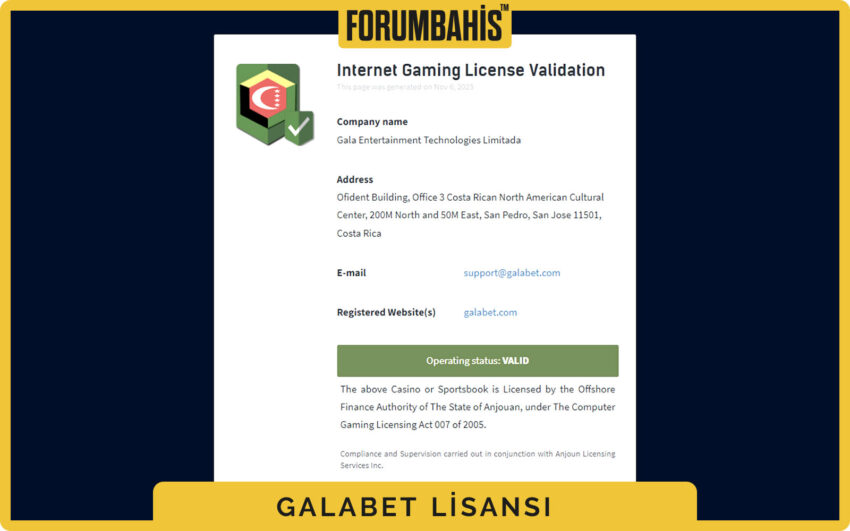 Galabet lisans rehberi, lisans doğrulama SSS ve destek bağlantısı