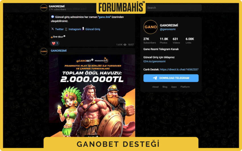 Ganobet profil ayarları sayfası, güvenlik uyarıları ve destek kılavuzu