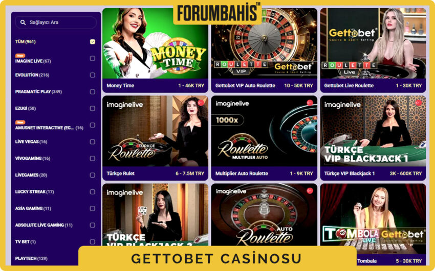 Gettobet casino banner alanı, kampanya duyurusu ve üst barda giriş