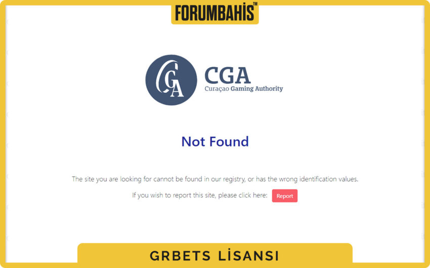 Grbets lisans detayı, B2C lisans türü ve kayıt numarası kutusu