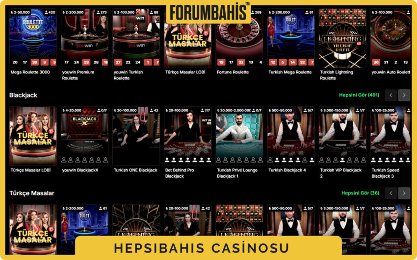 Hepsibahis casino ana sayfa ekran görüntüsü, slotlar ve canlı masalar