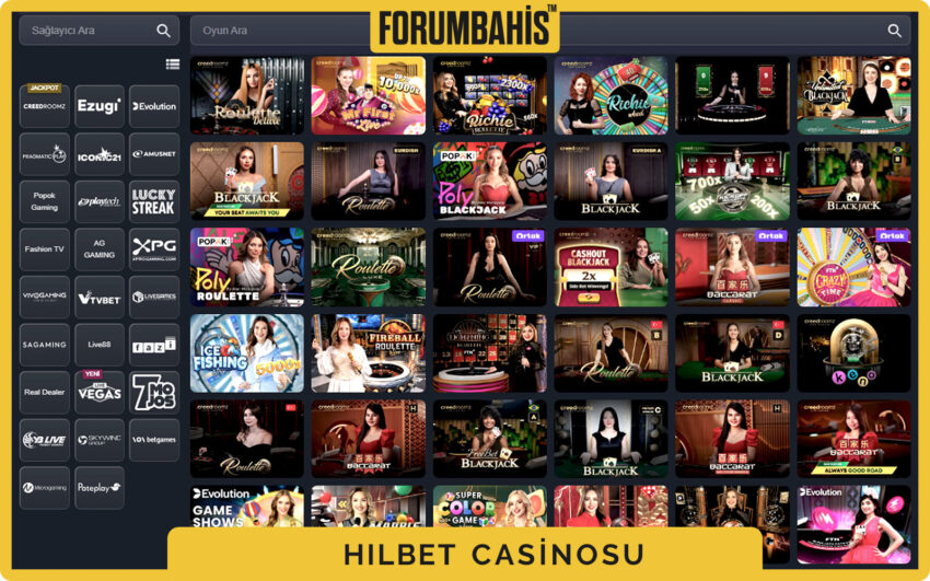 Hilbet casino favoriler bölümü, son oynananlar ve öneriler