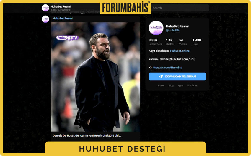 Huhubet para yatırma yardımı, yöntem açıklamaları ve destek bağlantısı