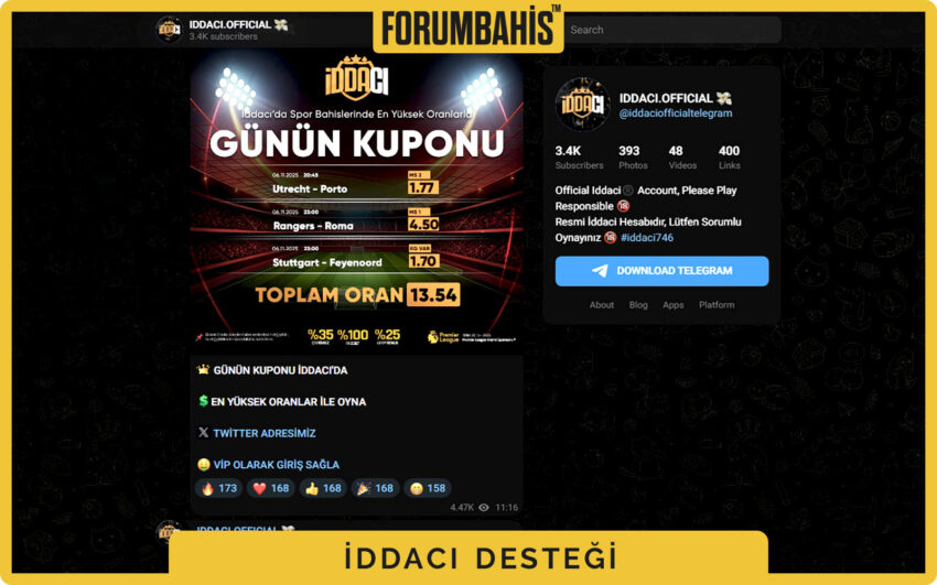 Iddaci yardım merkezi ana ekranı, SSS başlıkları ve destek araması