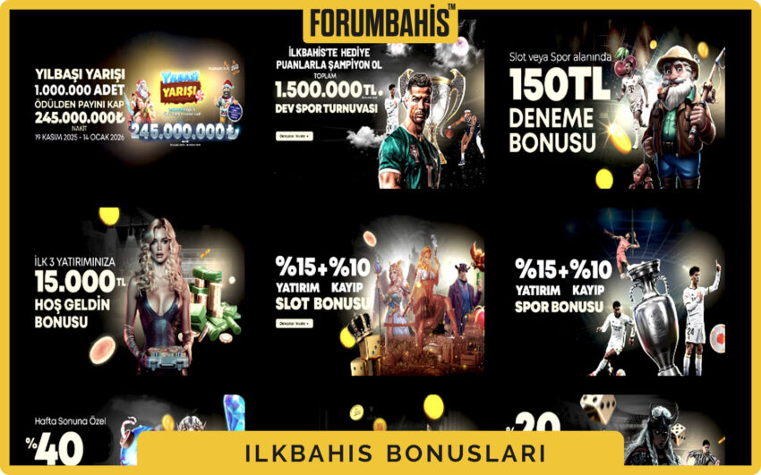 Ilkbahis bonuslar bölümü, yatırım bonus ve çevrim şartı etiketi