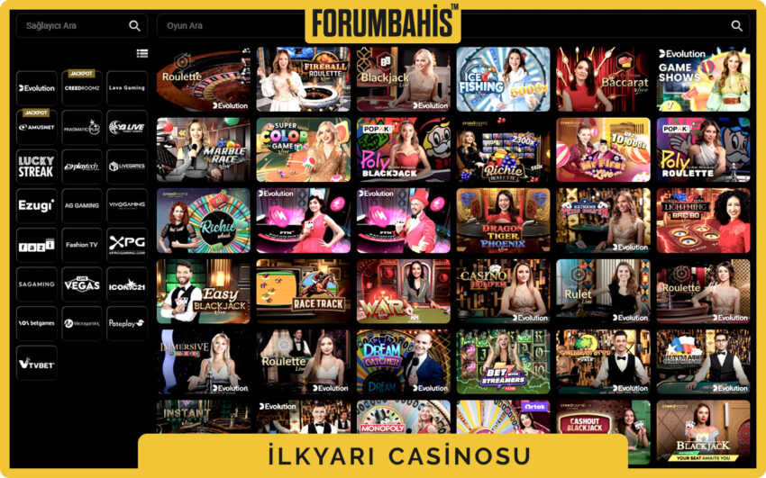 Ilkyari casino slot arayüzü, demo ve gerçek oyun düğmeleri