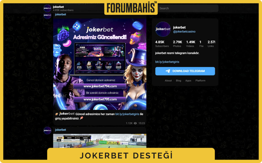 Jokerbet bildirim bandı, çalışma saatleri ve canlı destek bağlantısı