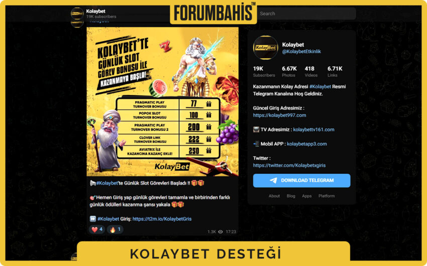 Kolaybet bildirim tercihlerim sayfası, eklentiler ve resmi destek kanalları