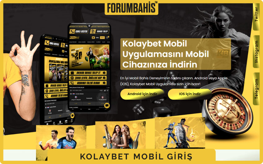 Kolaybet mobil ana slider, kampanya görseli ve tek tıkla katıl butonu