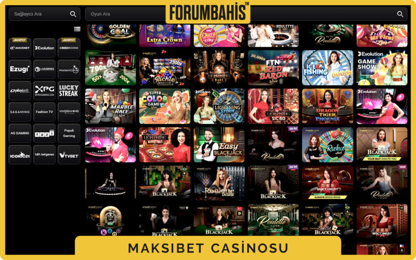 Maksibet giriş sayfası, üst menüde Spor, Canlı, Casino sekmeleri ve giriş butonu
