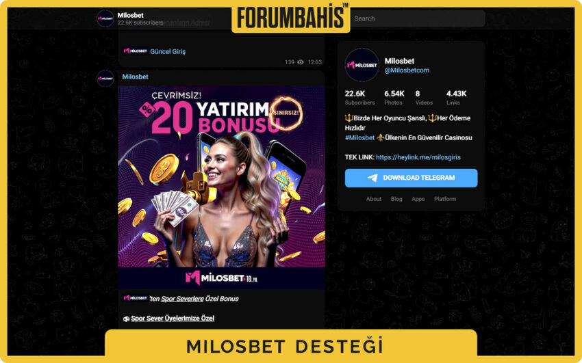 Milosbet Instagram hikâyeleri, kampanya duyuruları ve DM ile destek