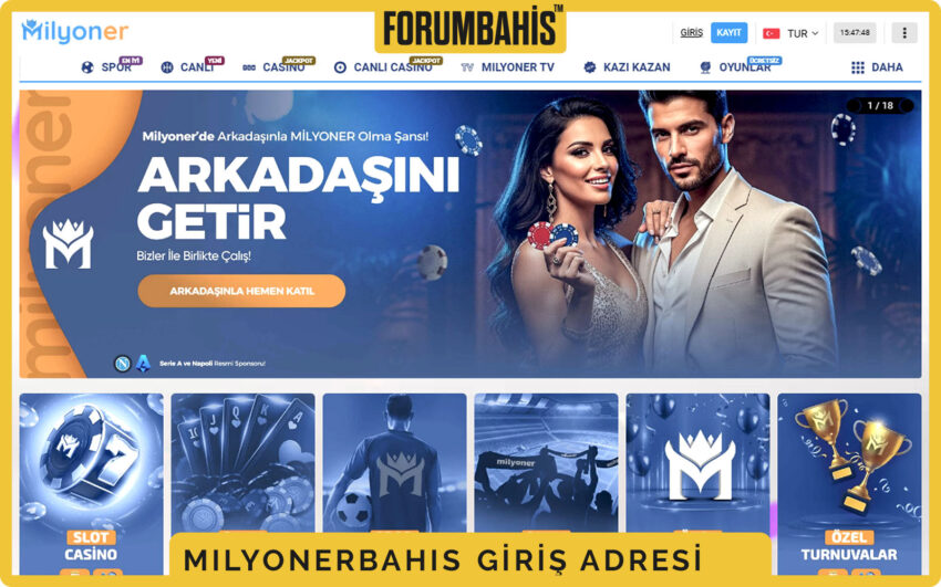 Milyonerbahis üst menü, canlı destek balonu ve tek tıkla giriş çağrısı