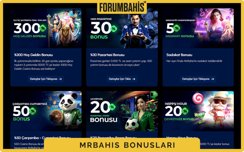 Mrbahis bonuslar tablosu, çevrim katsayısı ve uygun oyunlar listeli bonus