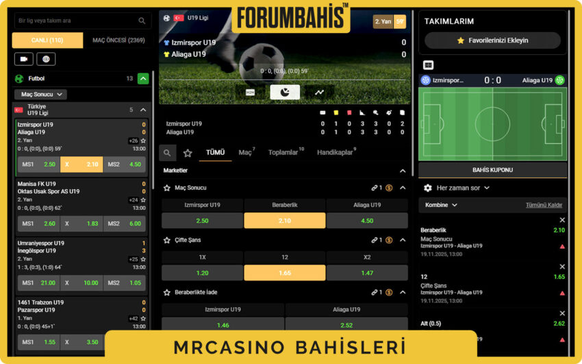 Mrcasino canlı bahis skor alanı, anlık oran değişimleri ve yeşil artış işaretleri