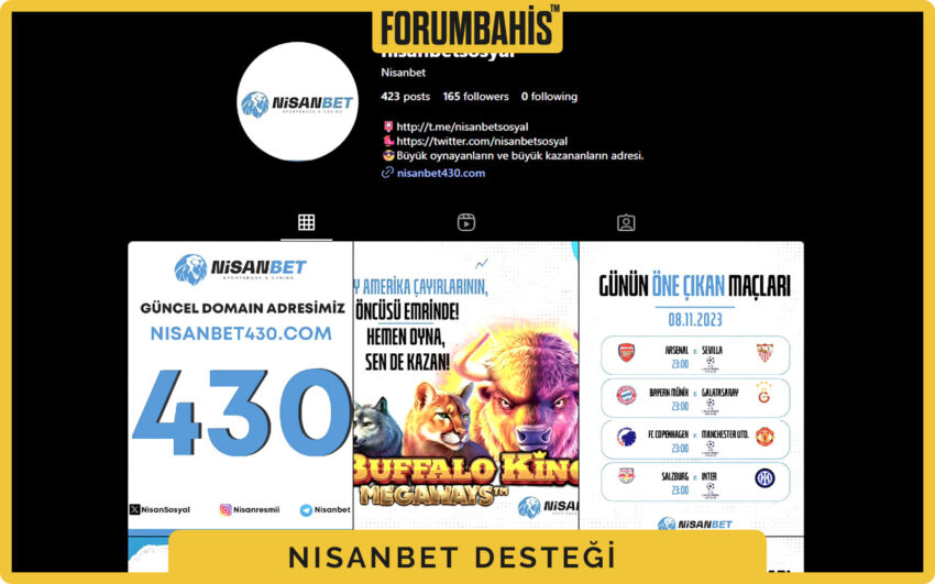 Nisanbet kullanıcı paneli, bilet geçmişi ve açık destek talepleri