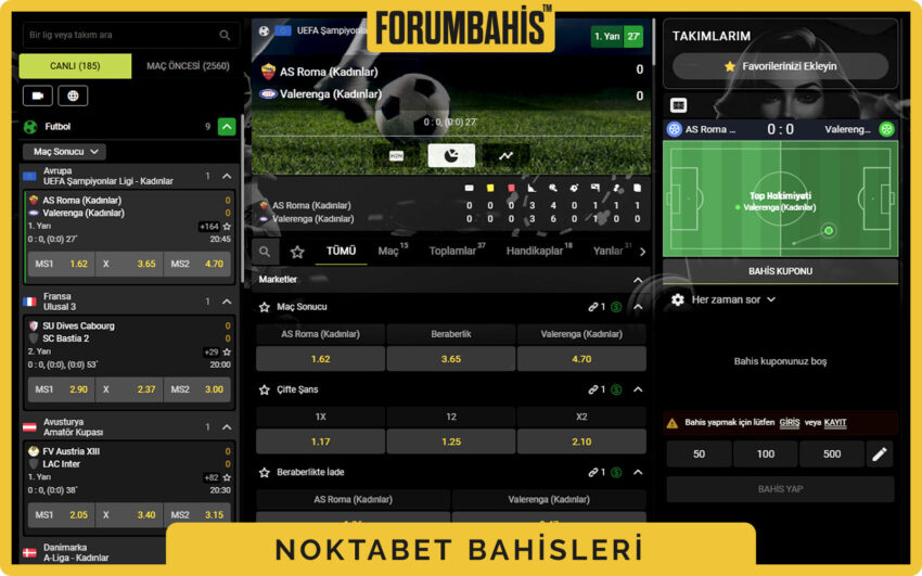 Noktabet lisans doğrulama bölümü, resmi site bağlantısı ve rozetler