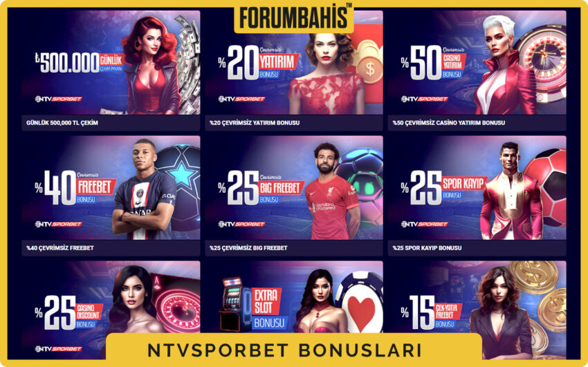 Ntvsporbet bonuslar genel görünüm, tüm bonus listesi ve filtre etiketleri