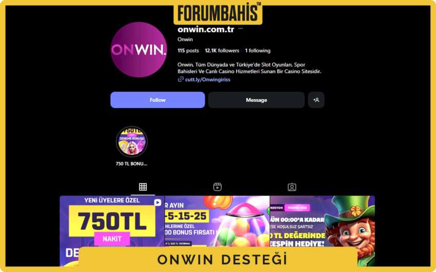 Onwin arıza duyuruları kutusu, planlı bakım bilgisi ve destek önerisi