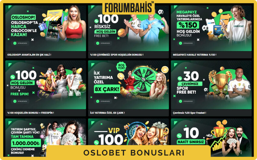 Oslobet bonuslar sekmesi, turnuva bonus ve ödül havuzu bilgisi