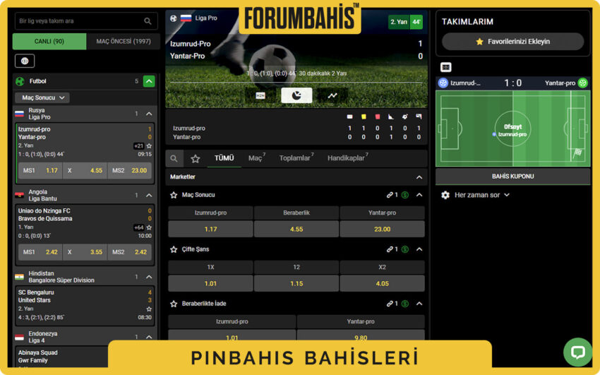 Pinbahis genel görünüm, renkli sliderlar ve üst sağ köşede belirgin giriş bağlantısı