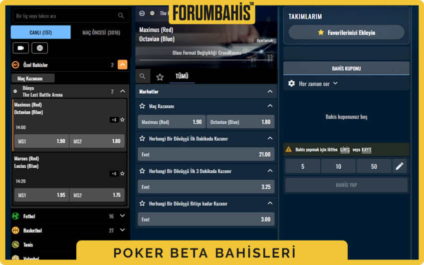 PokerBeta casino promosyon alanı, Drop & Wins turnuvaları