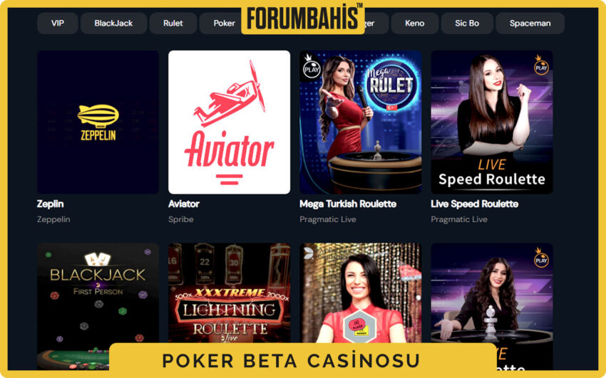 PokerBeta casino oyun kartları, sağlayıcı logosu ve oynama butonu